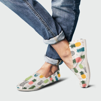 Cute Pineapple Shoes | Custom Canvas Sneakers For Kids & Adults