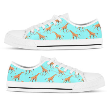 Giraffe Printed Shoes | Custom Low Tops Sneakers For Kids & Adults