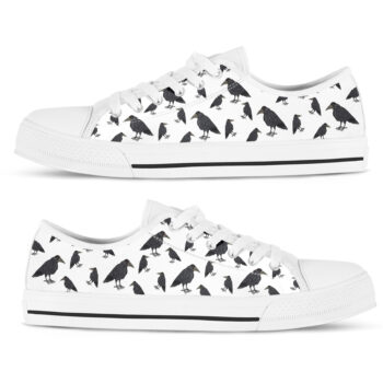 Printed Crow Shoes | Custom Low Tops Sneakers For Kids & Adults