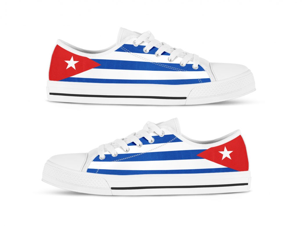 Cuba Flag Shoes | Custom Low Tops Sneakers For Kids & Adults