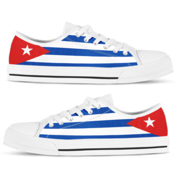Cuba Flag Shoes | Custom Low Tops Sneakers For Kids & Adults
