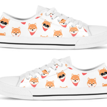 Cute Japanese Dog Shoes | Custom Low Top Sneakers For Kids & Adults