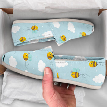 Cute Bee Shoes | Custom Canvas Sneakers For Kids & Adults