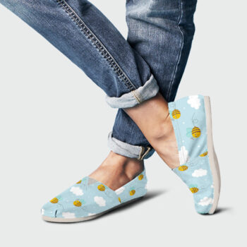 Cute Bee Shoes | Custom Canvas Sneakers For Kids & Adults