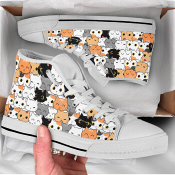 Cute Cats Shoes | Custom High Top Sneakers For Kids & Adults
