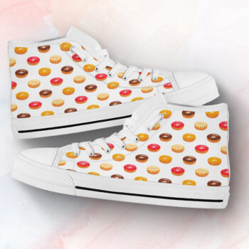 Cute Donuts Shoes | Custom High Top Sneakers For Kids & Adults