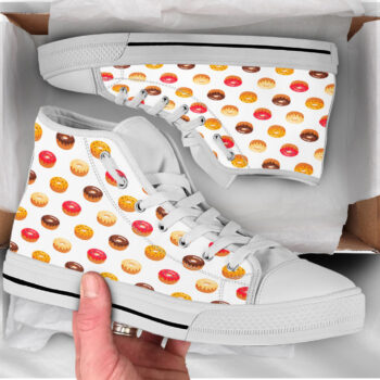 Cute Donuts Shoes | Custom High Top Sneakers For Kids & Adults