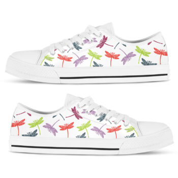Cute Dragonfly Shoes | Custom Low Tops Sneakers For Kids & Adults