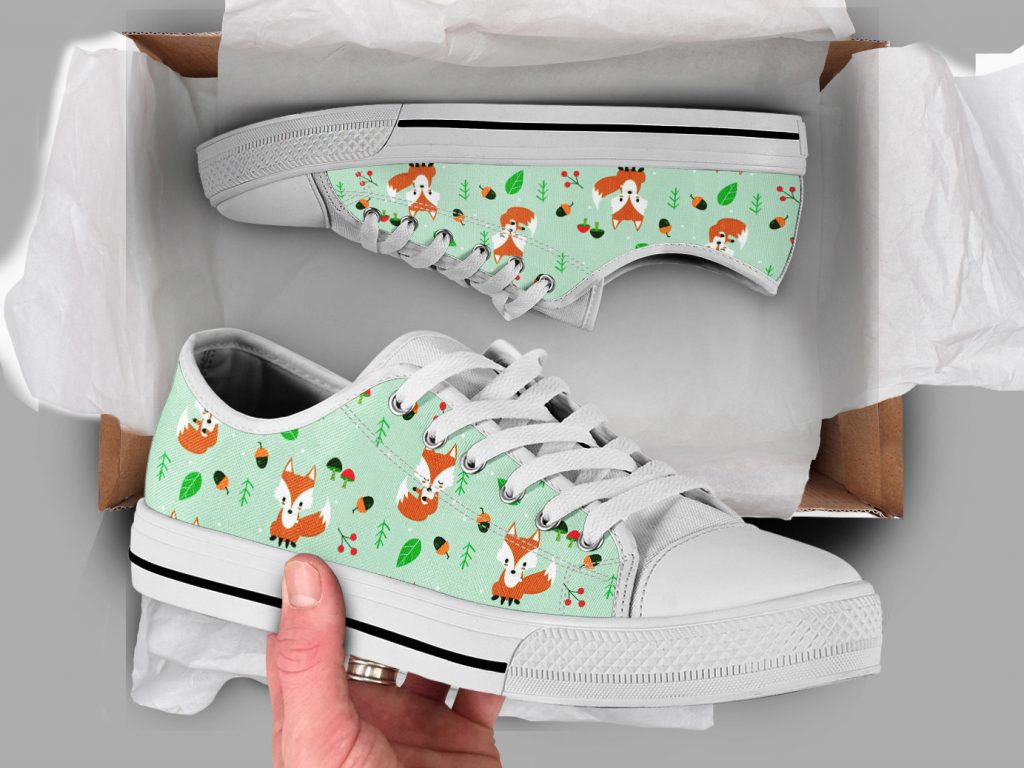 Fox Shoes | Custom Low Tops Sneakers For Kids & Adults