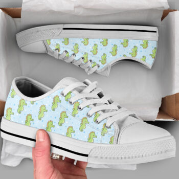 Cute Seahorse Kawaii Shoes | Custom Low Tops Sneakers For Kids & Adults