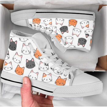 Cute Kitten Shoes | Custom High Top Sneakers For Kids & Adults