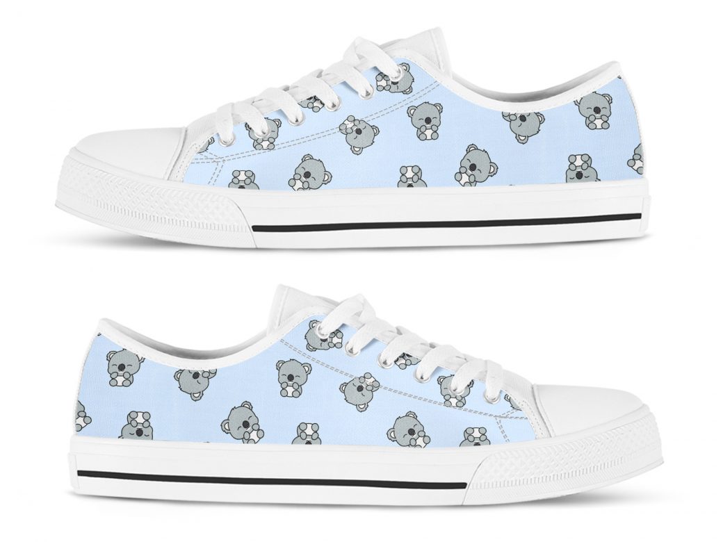 Koala Animal Printed Shoes | Custom Low Tops Sneakers For Kids & Adults