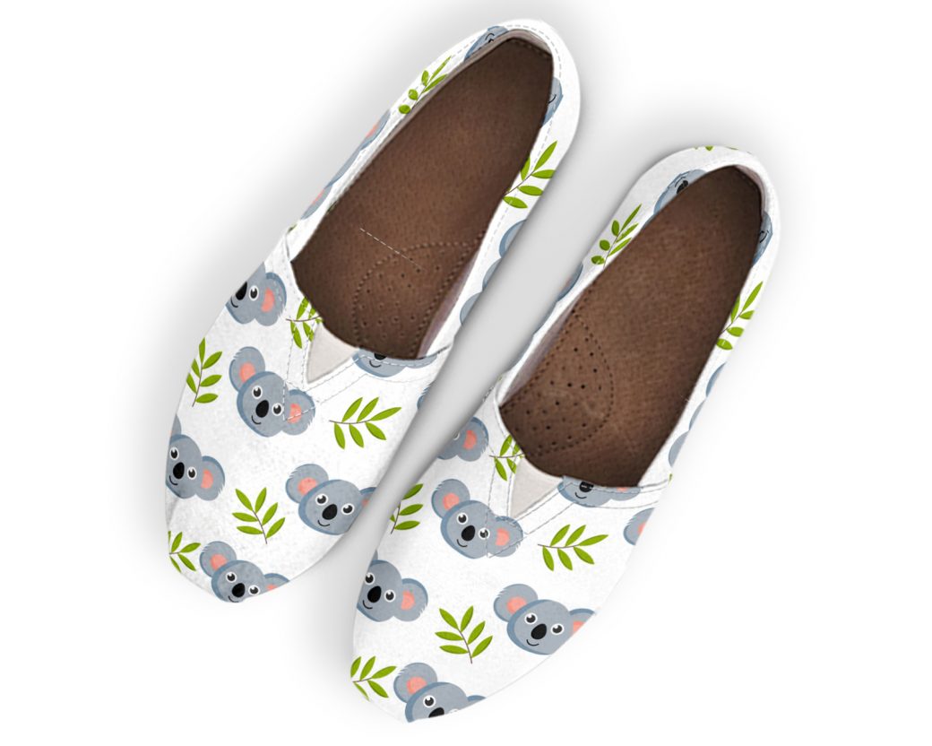 Cute Koala Shoes | Custom Canvas Sneakers For Kids & Adults