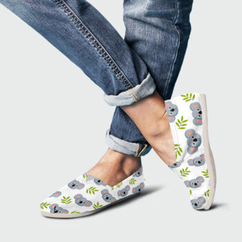 Cute Koala Shoes | Custom Canvas Sneakers For Kids & Adults