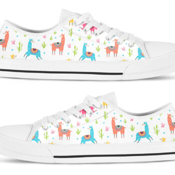 Colorful Llama Shoes | Custom Low Top Sneakers For Kids & Adults