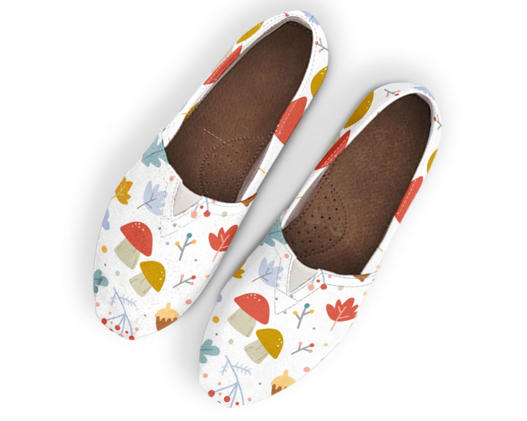 Slip-On Mushroom Shoes | Custom Canvas Sneakers For Kids & Adults