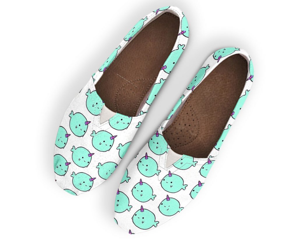 Womens Narwhal Shoes | Custom Canvas Sneakers For Kids & Adults