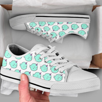 Unique Narwhal Shoes | Custom Low Tops Sneakers For Kids & Adults