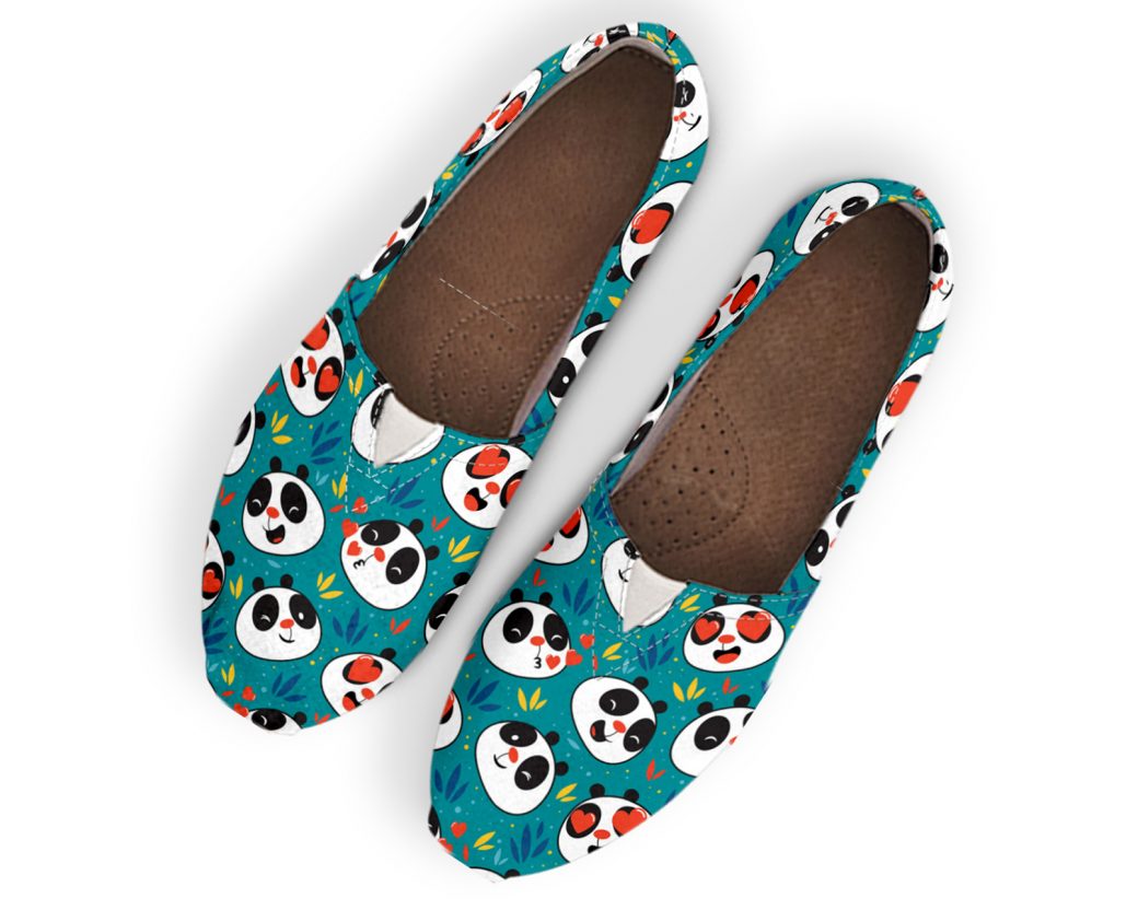 Slip-On Panda Shoes | Custom Canvas Sneakers For Kids & Adults