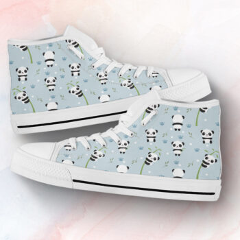 Panda Bamboo Shoes | Custom High Top Sneakers For Kids & Adults