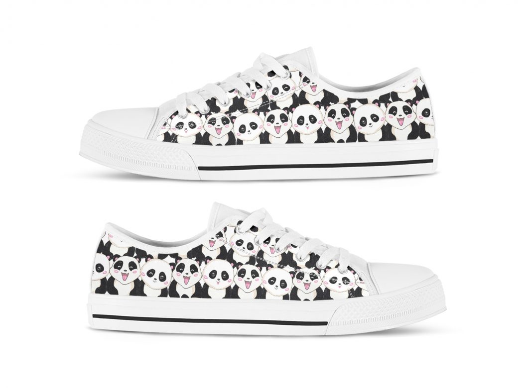 Panda World Shoes | Custom Low Tops Sneakers For Kids & Adults