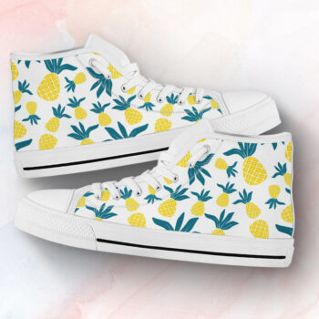 Cute Pineapple Shoes | Custom High Top Sneakers For Kids & Adults