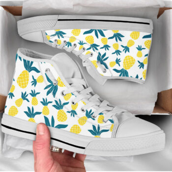 Cute Pineapple Shoes | Custom High Top Sneakers For Kids & Adults