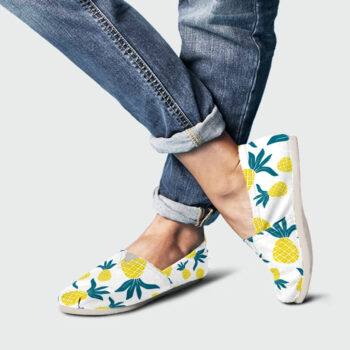 Pineapple Slip-On Shoes | Custom Canvas Sneakers For Kids & Adults