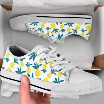 Cute Pineapple Shoes | Custom Low Tops Sneakers For Kids & Adults