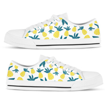 Cute Pineapple Shoes | Custom Low Tops Sneakers For Kids & Adults