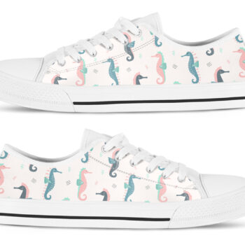 Cute Seahorse Shoes | Custom Low Tops Sneakers For Kids & Adults