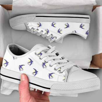 Swallow Print Designer Shoes | Custom Low Tops Sneakers For Kids & Adults