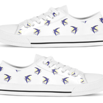 Swallow Print Designer Shoes | Custom Low Tops Sneakers For Kids & Adults