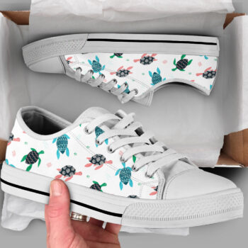 Turtle Printed Shoes | Custom Low Tops Sneakers For Kids & Adults