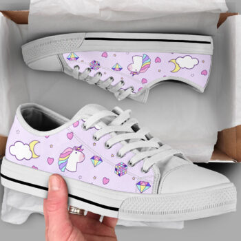 Cute Unicorn Shoes | Custom Low Tops Sneakers For Kids & Adults