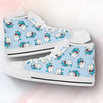 Unicorn Cat Shoes | Custom Canvas Sneakers For Kids & Adults