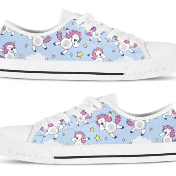 Dabbing Unicorn Shoes | Custom Low Top Sneakers For Kids & Adults