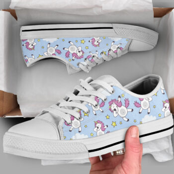 Dabbing Unicorn Shoes | Custom Low Top Sneakers For Kids & Adults