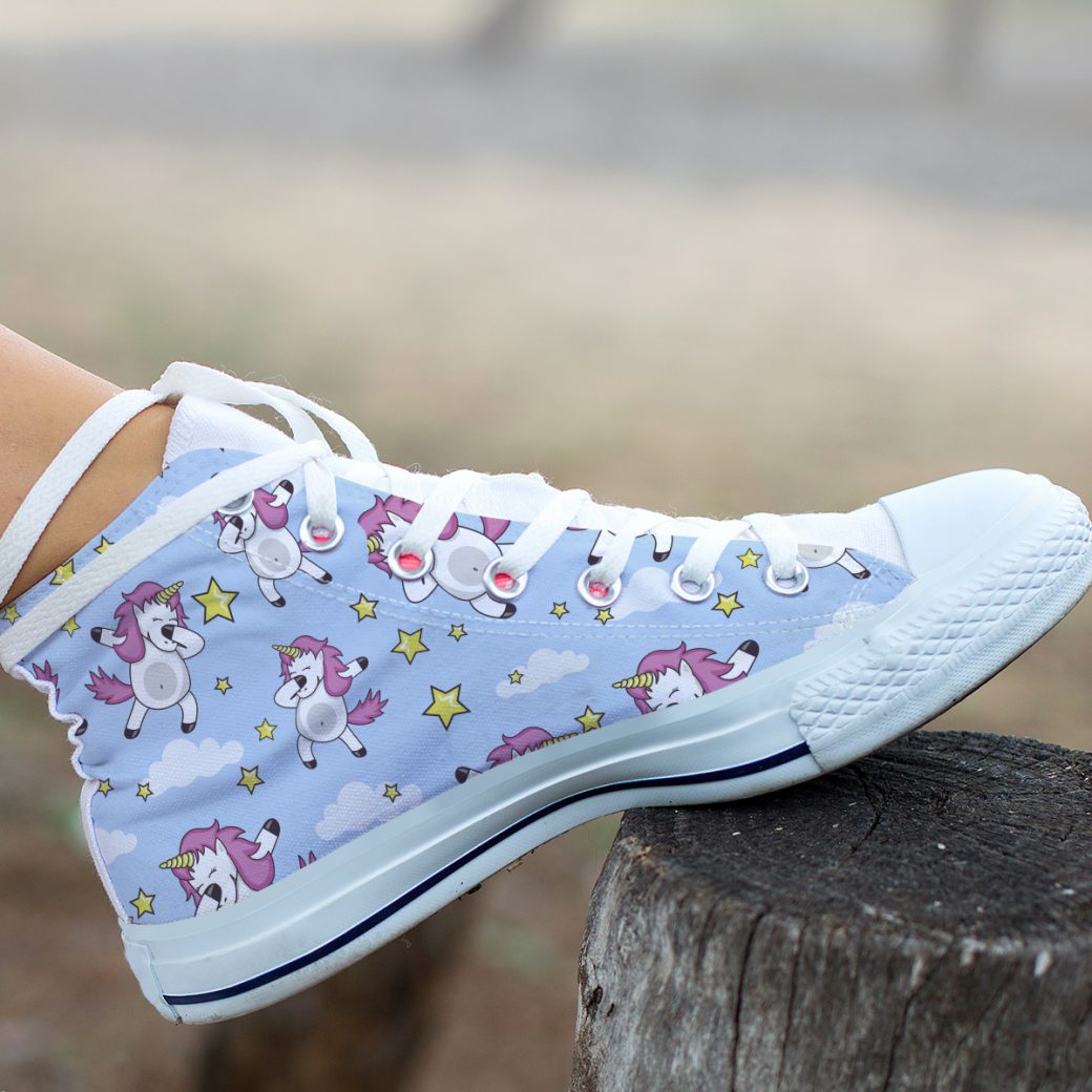 Dabbing Unicorn Shoes | Custom Canvas Sneakers For Kids & Adults