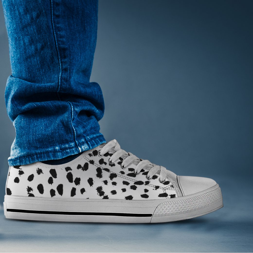 Dalmatian Print Shoes | Custom Low Tops Sneakers For Kids & Adults