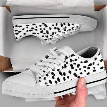 Dalmatian Print Shoes | Custom Low Tops Sneakers For Kids & Adults