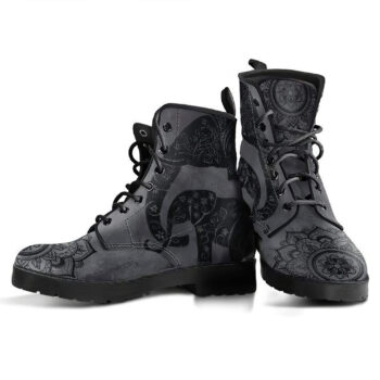Dark Gray Elephant Handcrafted Boots