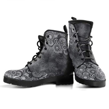 Dark Paisley Mandala Handcrafted Boots