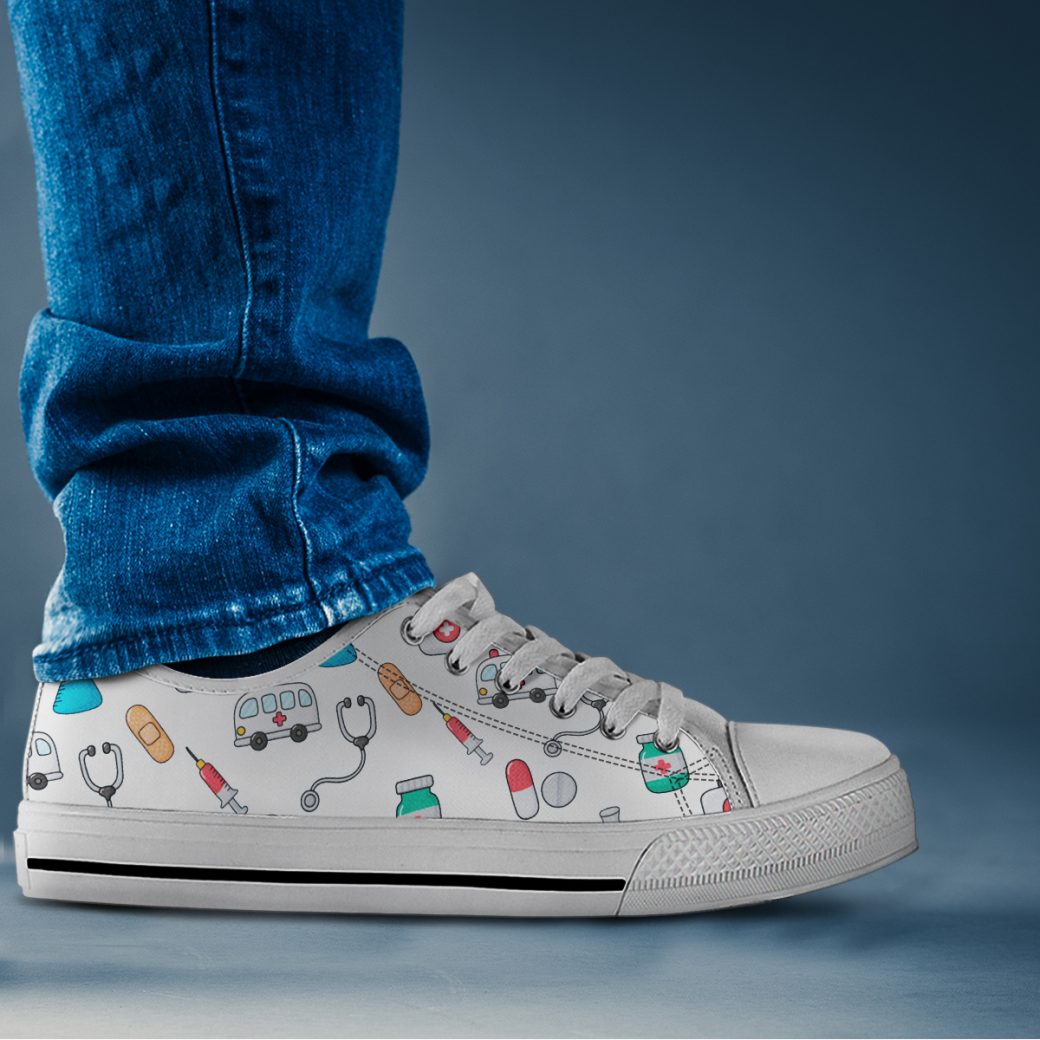 Cute Nurse Shoes | Custom Low Top Sneakers For Kids & Adults