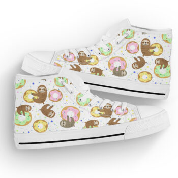 Sloth Womens Shoes | Custom High Top Sneakers For Kids & Adults