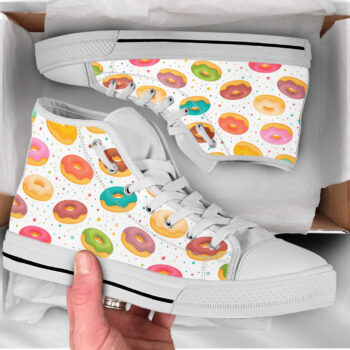 Kawaii Donuts Shoes | Custom High Top Sneakers For Kids & Adults