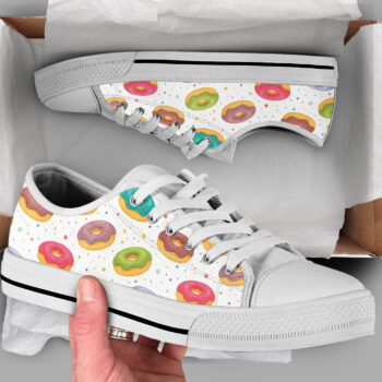 Donuts Printed Shoes | Custom Low Tops Sneakers For Kids & Adults