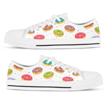 Donuts Printed Shoes | Custom Low Tops Sneakers For Kids & Adults