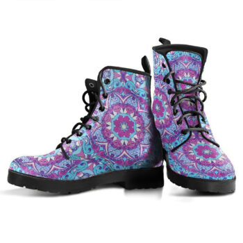 Doodle Flower Womens Leather Boots