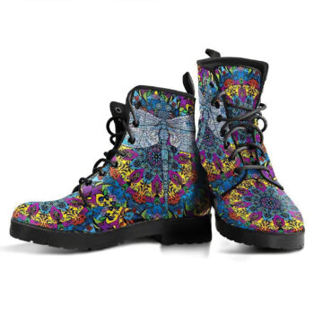 Dragonfly Mandala 5 Handcrafted Boots 1